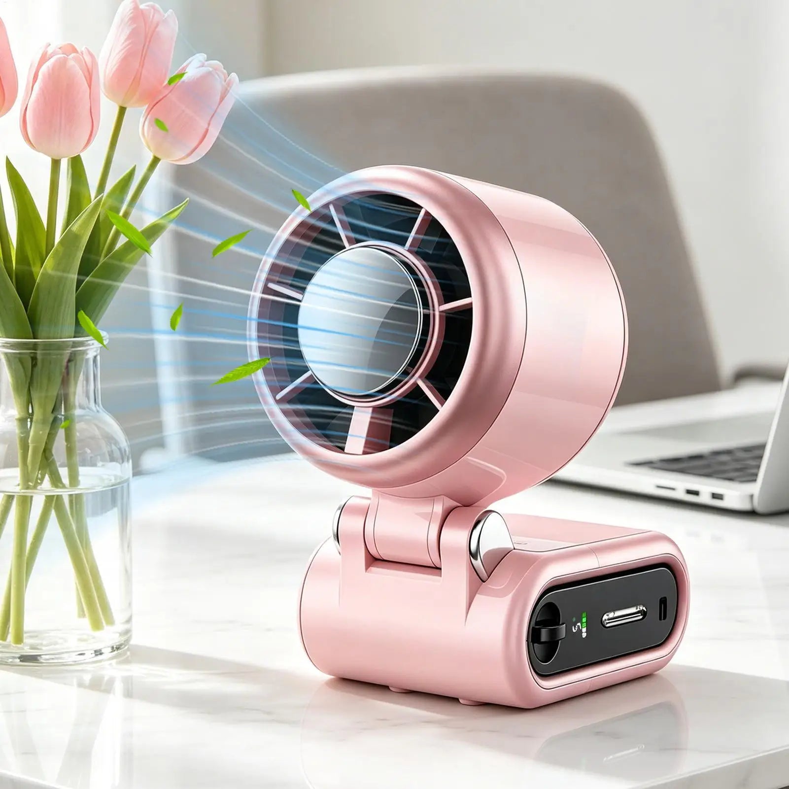 Mini Fan Handheld Digital Display Rechargeable Foldable Folding Handheld Cooling Fan For Outdoor Travel Camping Fishing Hiking Qme