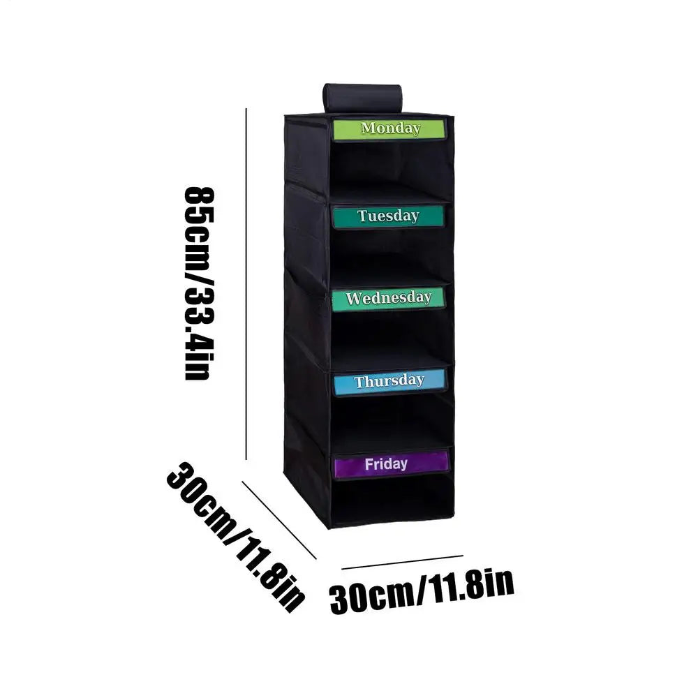 Clothes Organizer Kids Five-tiered Clothing Storage Organization Qme China Mainland Black
