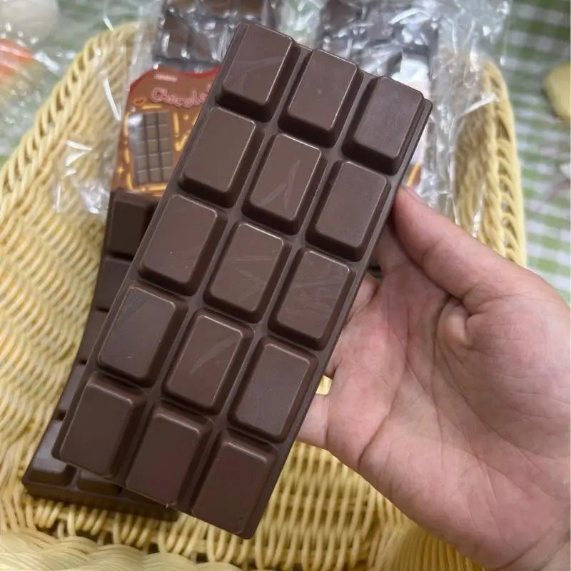 PU Squishy Chocolate Bar Ultra Slow Rising Realistic Toy Soft Squeeze Qme
