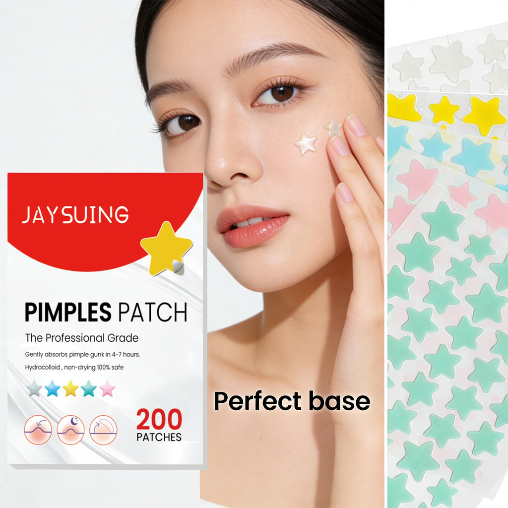 Color Star Pimple Patches Invisible Hydrocolloid for Face Acne Dots Absorbing Exudates Waterproof Concealer Acne Patches 200PCS Qme