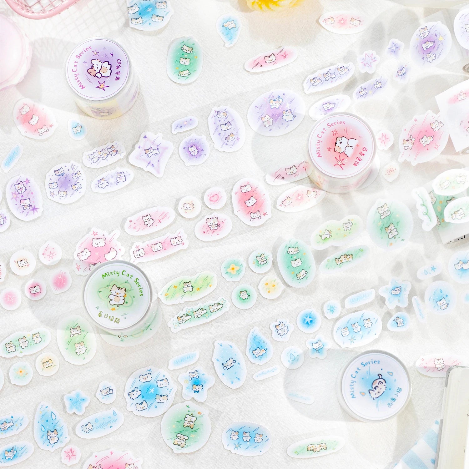 38mm*2m/Roll Cartoon Washi Tape Decorative Adhesive Tape School Journal Supplies Scrapbooking Kawaii Stationery Masking Tape Qme