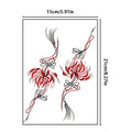Chinese tassel-style colorful back tattoo stickers, sexy waterproof realistic temporary tattoo stickers for women's chests. Qme CT-316