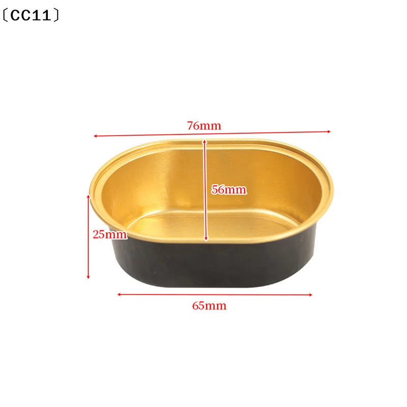 Aluminum Foil Oval Non-stick Baking Cups Cake Containers Clear Lids Qme