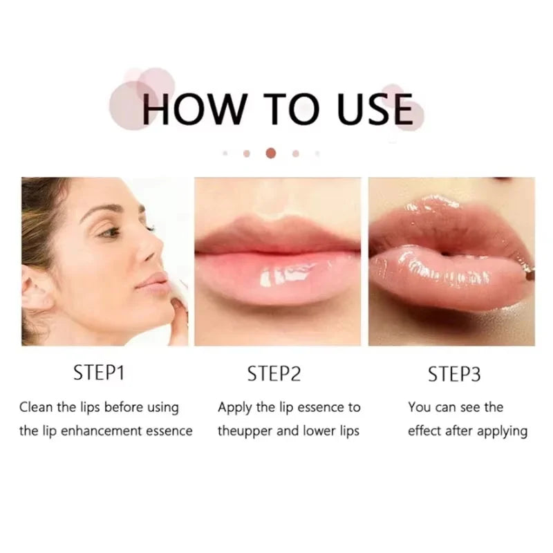 Fast Plumping Lip Balm Moisturizing Soft Lips Skin Plumper Gloss Oil Non-Sticky Daily Care Mask Beauty Makeup Cosmetics Products Qme