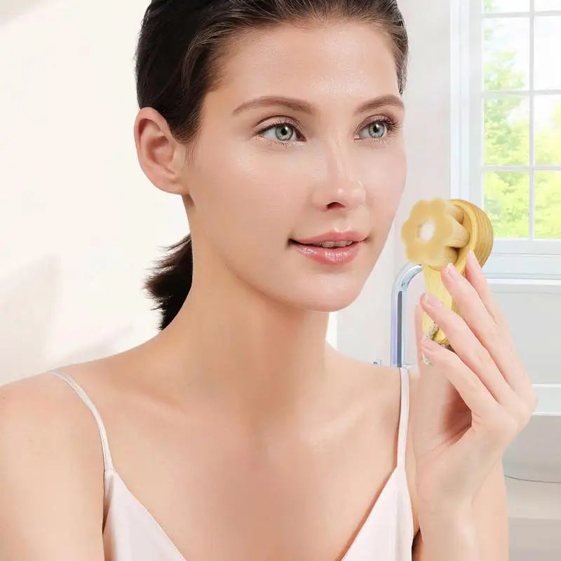 Facial Cleanser Brush Manual Wooden Handle Scrubber Plum Blossom Qme China Mainland