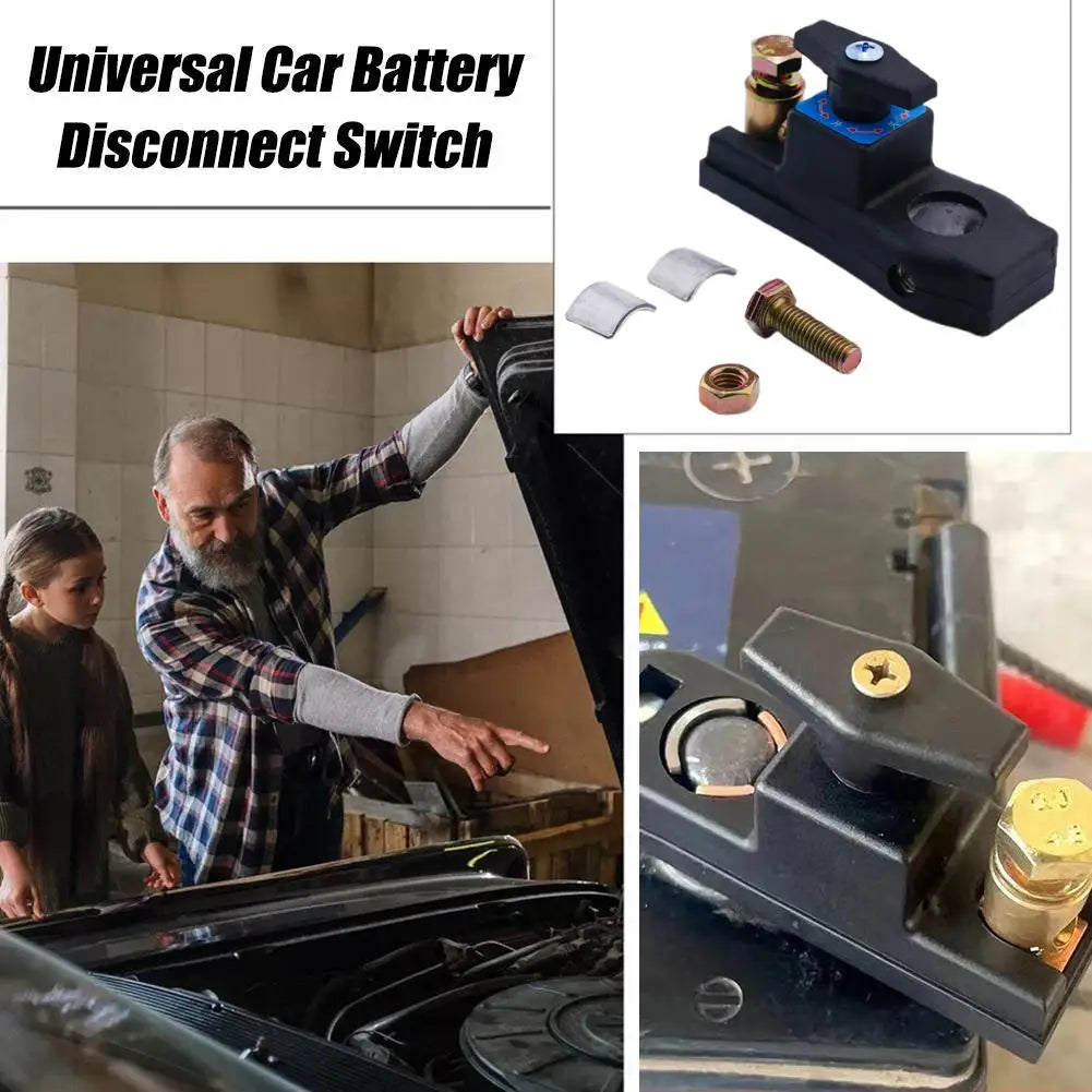 Car Battery Disconnect 12V-24V Top Post Disconnect Switches Automotive Replacement Battery Switches Marine Battery Disconnect Qme