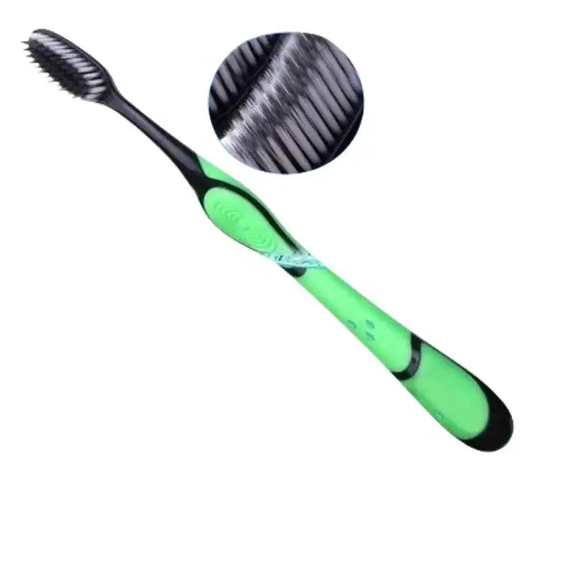 Manual Charcoal Toothbrushes Ultra Soft Bristles 3 5 Non Slip Handle Qme