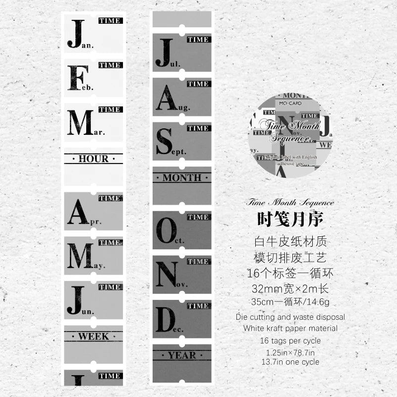 TIANZI 40mm*2m Labeling primitives Decorative Tape Creative Washi Tape Back to School School Stationery Qme C3 40mm X 2m