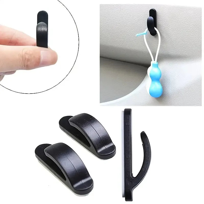 Car Hooks Organizer Self Adhesive Hook Hanger for USB Cable Headphone Key Bag Kitchen Bathroom Mini Hooks Storage Organizer Qme