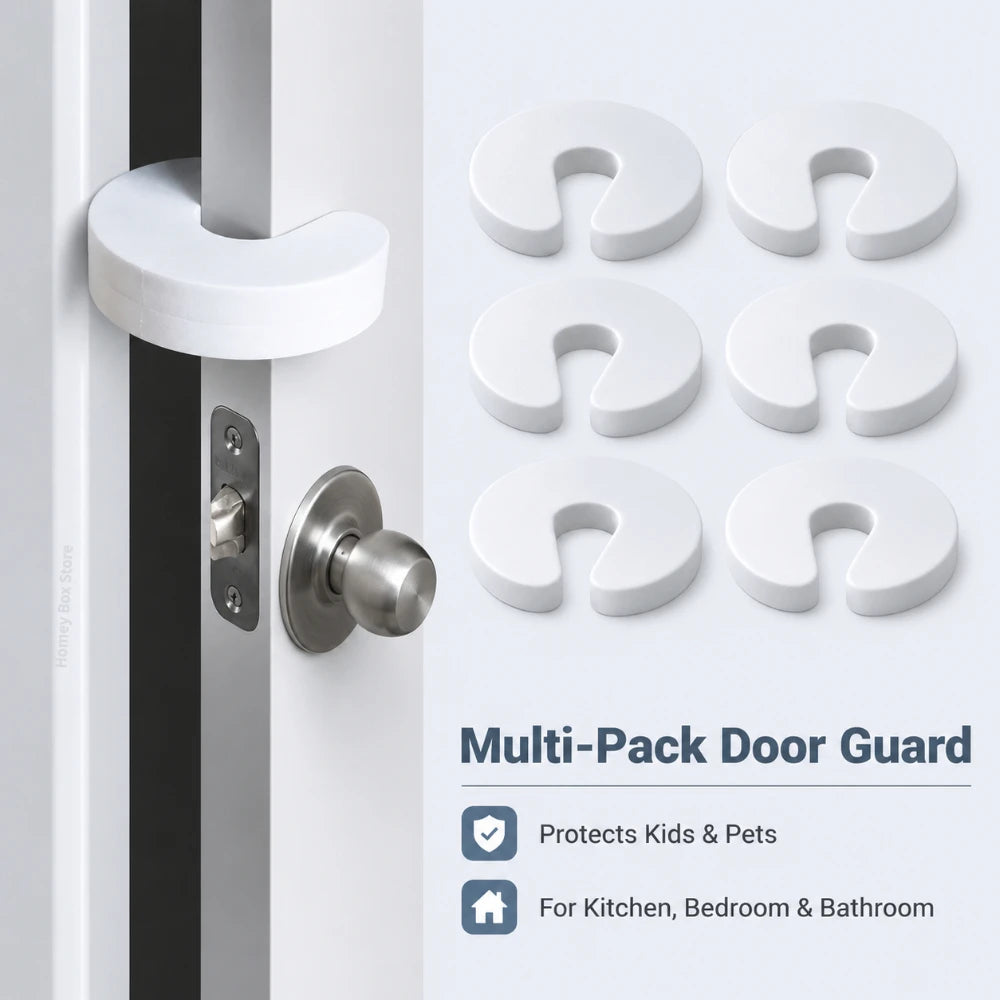 Practical Door Stopper Clip 2/4/6Pcs Soft Foam Finger Protector Anti-pinch Hardware for Home Kitchen and Bedroom Doors Qme