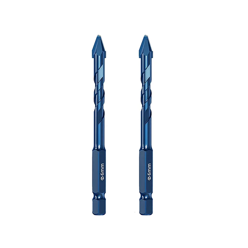 A02F-30Pcs High Hardness Eccentric Drill Precision Drilling 6Mm Glass Tile Punching Rock Slab Triangle Drill Bit Qme
