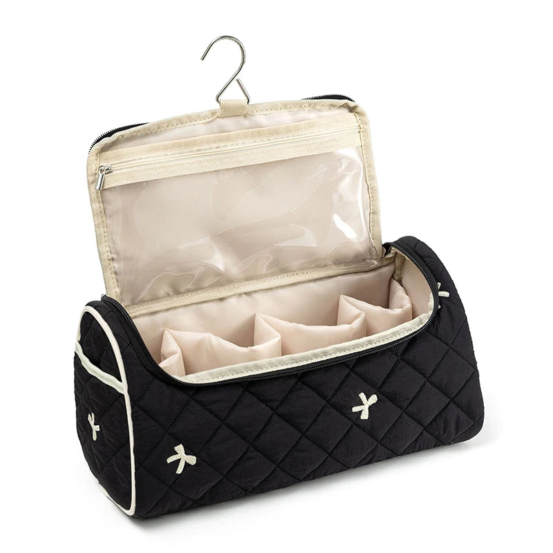Quilted Travel Case For Cotton Hair Tools Travel Bag Hangable Storage Bags With Hanging Hook Qme StyleA