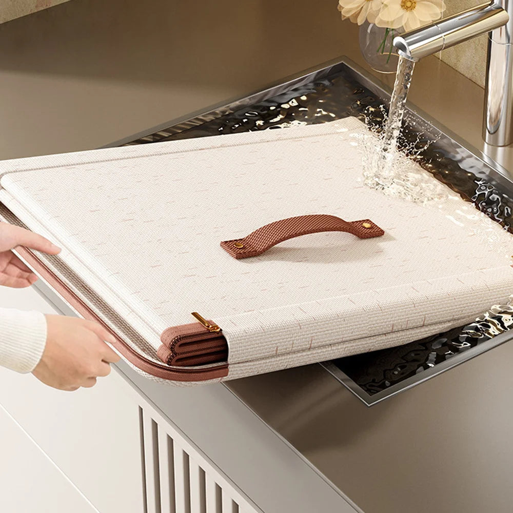 Foldable Storage Box with Lid Large Capacity Dust-Proof Organizer for Clothes & Household Items in Living Room/Wardrobe Qme