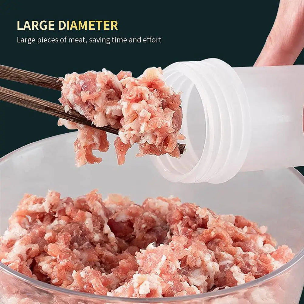 Manual Sausage Maker with 3 Stuffing Nozzles - Handheld Sausage Filler, Home Kitchen Sausage Stuffer Tool for Homemade Sausages Qme