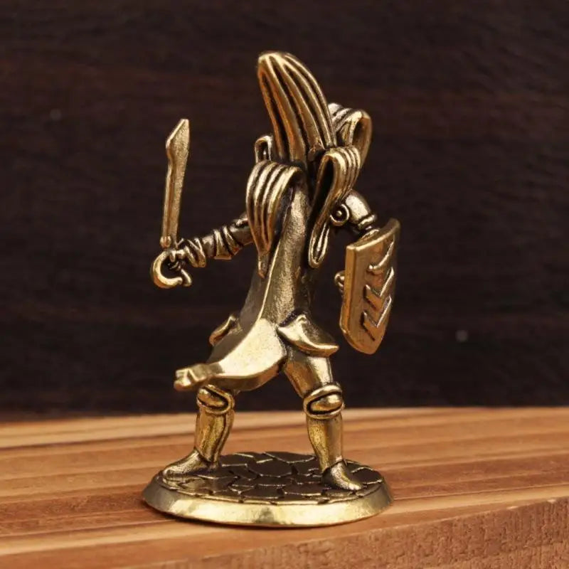 Man Statues Home Office Collectible Decor Brass Anime Banana Guitar Qme A2
