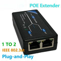 1PCS POE Extender Module POE Network Power Supply Extender 1236 Power Supply Extension Transmission Qme 1 to 2 100Mbps