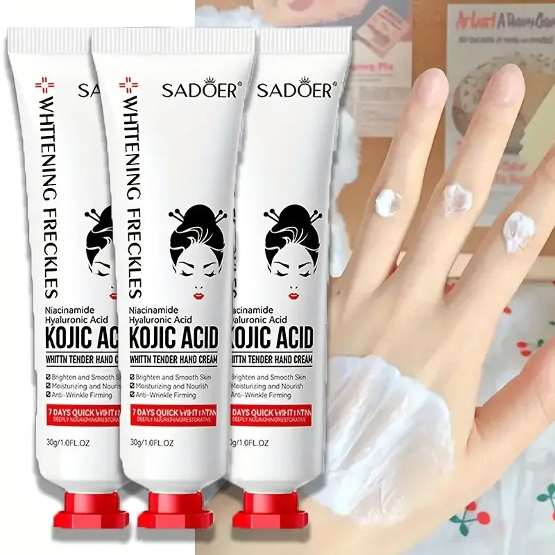 Kojic Acid Hand Cream Dry Cracked Hands Hydrating Moisturizing Qme