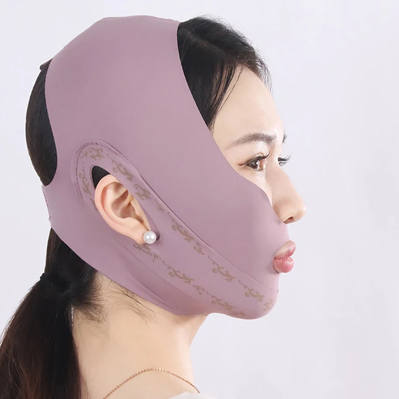Anti Wrinkle Strap Band Sleeping Mask Beauty Health Chin Cheek Qme