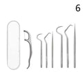 Stainless Steel Toothpicks Pocket Portable Floss Pick Reusable Metal Qme 6