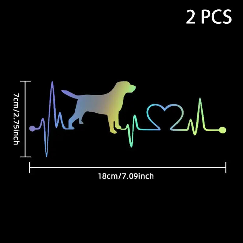 Car Sticker Pet Cat Heartbeat Lifeline Creative Truck Automobiles Qme A9