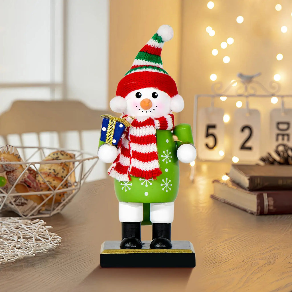 Christmas Figurines Wooden Nutcracker Tabletop Statues Christmas Decor Party Statues Table Centerpiece For Adults Children's Day Qme