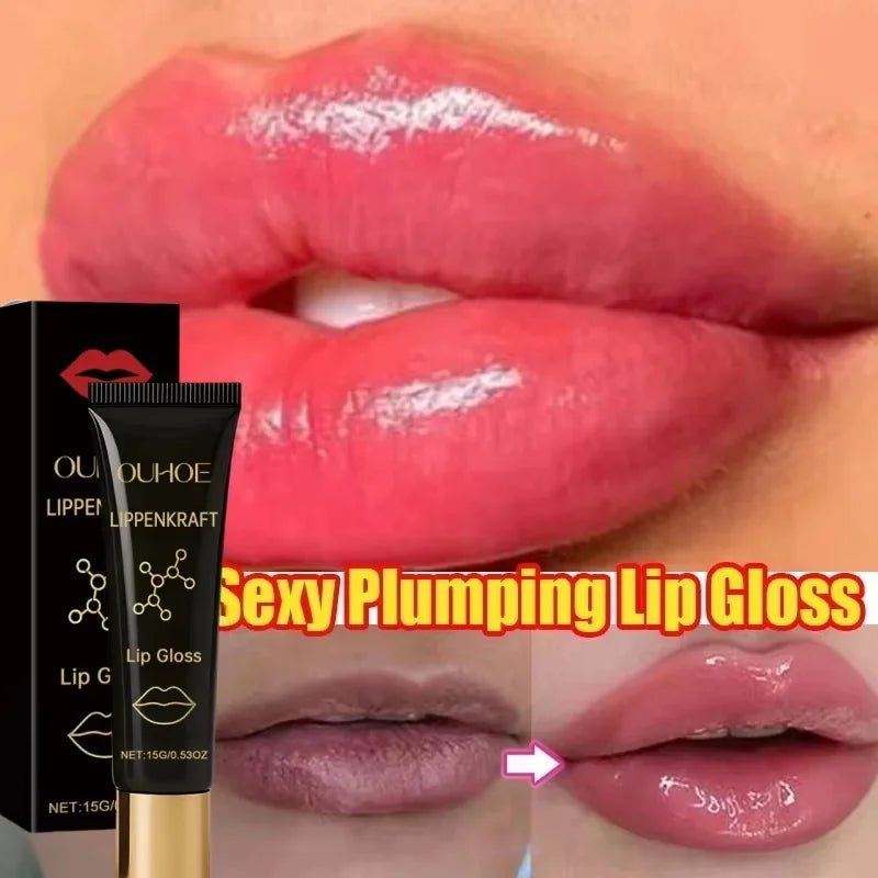 Instant Plumping Lip Essence Oil Increase Lip Elasticity Long-lasting Moisturize Nourishing Lip Plumper Gloss Sexy Beauty Makeup Qme