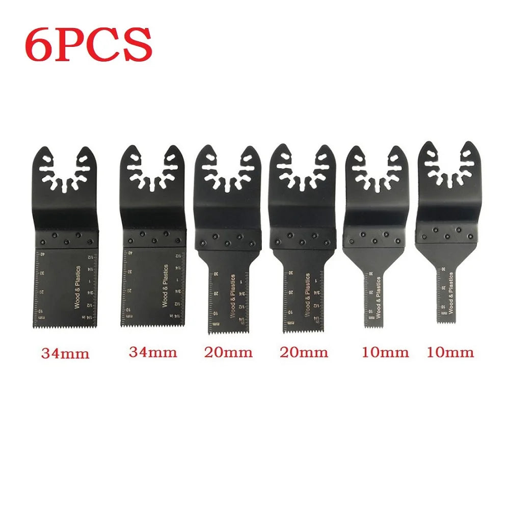 Reliable Performance Oscillating Multi Tool Circular Saw Blade Set for Renovator Power Cutting 6 Blades Included Qme 6PCS