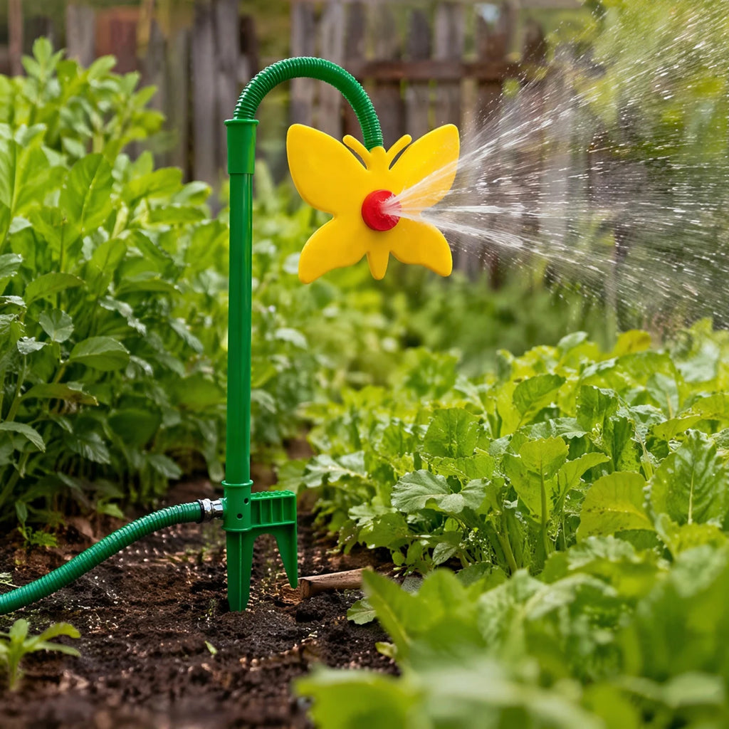 Butterfly Lawn Irrigation Sprinkler 360 Degree Rotating Butterfly Sprinkler Funny for Outdoor Summer Yard Watering Playing Qme
