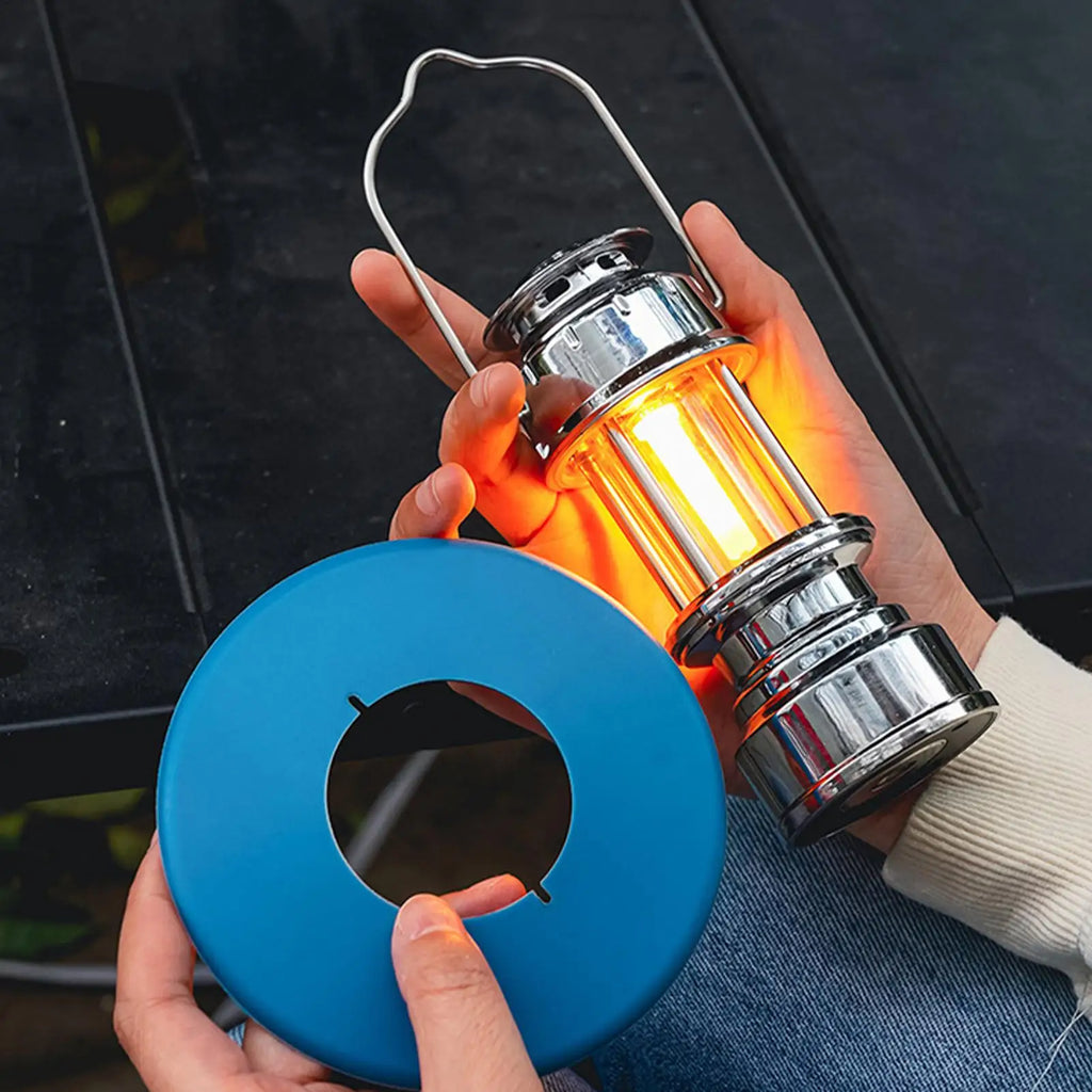 LED Lantern Rechargeable Stepless Dimming Vintage Waterproof Outdoor Qme
