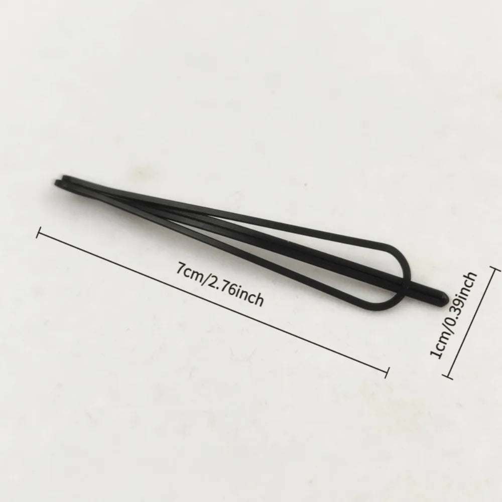 30pcs Ladies' Black Hair Clip, Black Metal Hair Clip, Suitable for Girls' Hair Clip Qme