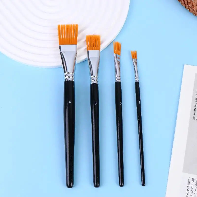 Watercolor Paint Brushes Ergonomic Design Durable Nylon Bristles Qme