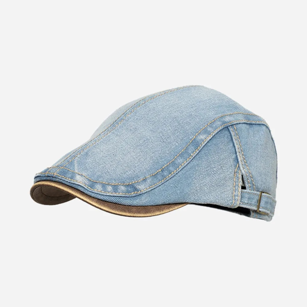Fashion Cotton Washed Denim Newsboy Caps Adjustable British Peaked Qme Style 4