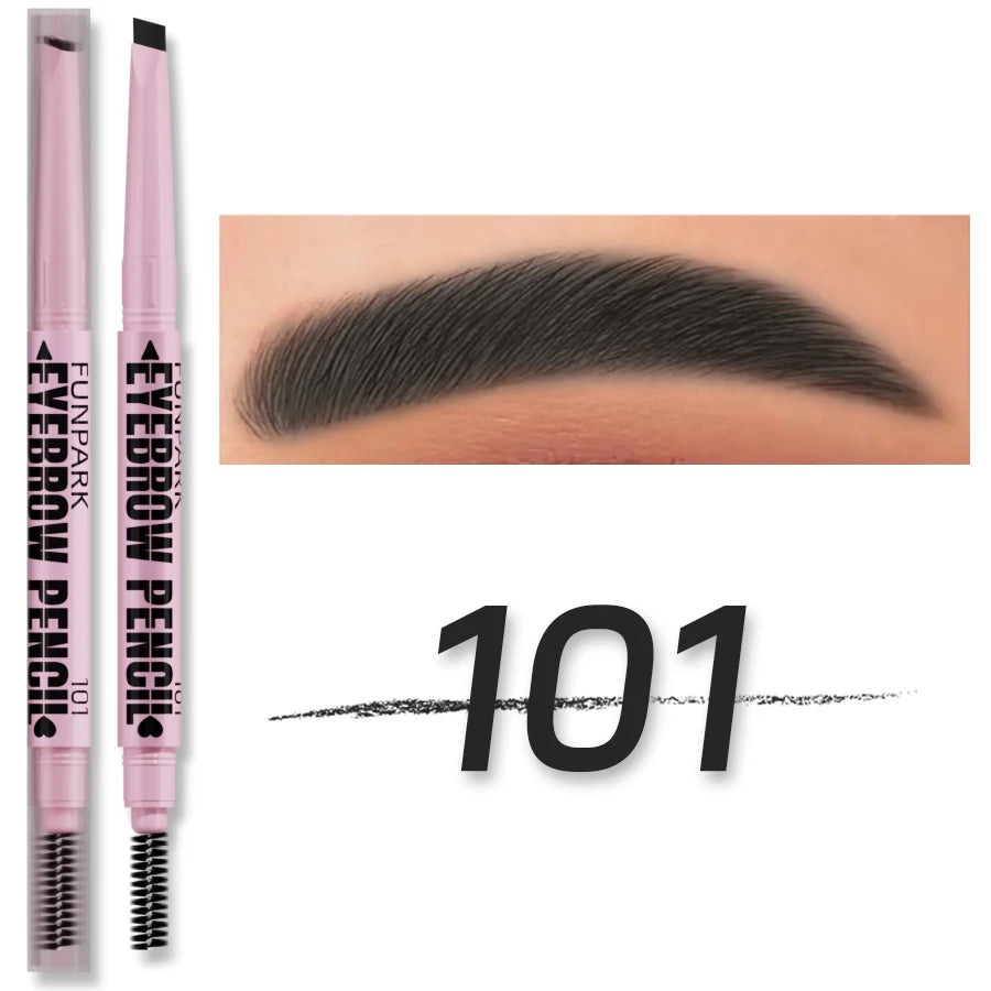 2 in1 Eyebrow Pencil Professional Cosmetics Makeup Women 5 Colors Qme 101