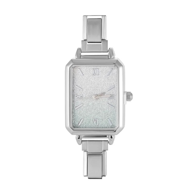 New2026 Y2K Funny Crab and Square Shape High Quality Stainless Steel Watch DIY 9MM Charm Women Men's Bracelet Watch Head Jewelry Qme Style 25