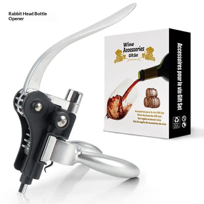 Wine Opener Zinc Alloy Creative Bottle Rabbit-shaped Openers Home Qme Silver