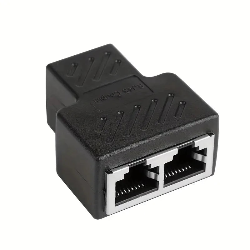 10pcs RJ45 8P8C Network Splitter Adapter for IPTV Broadband Dual Port Ethernet Cable Connector PC Ethernet Splitter Qme