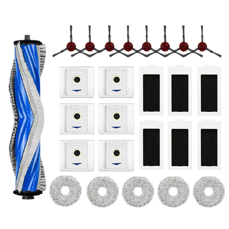 A02F-For ECOVACS DEEBOT Robot Vacuum Cleaner Roller Brush Filters Cloths Side Brushes Dust Bags Robot Vacuum Cleaner Accessory S Qme As shown