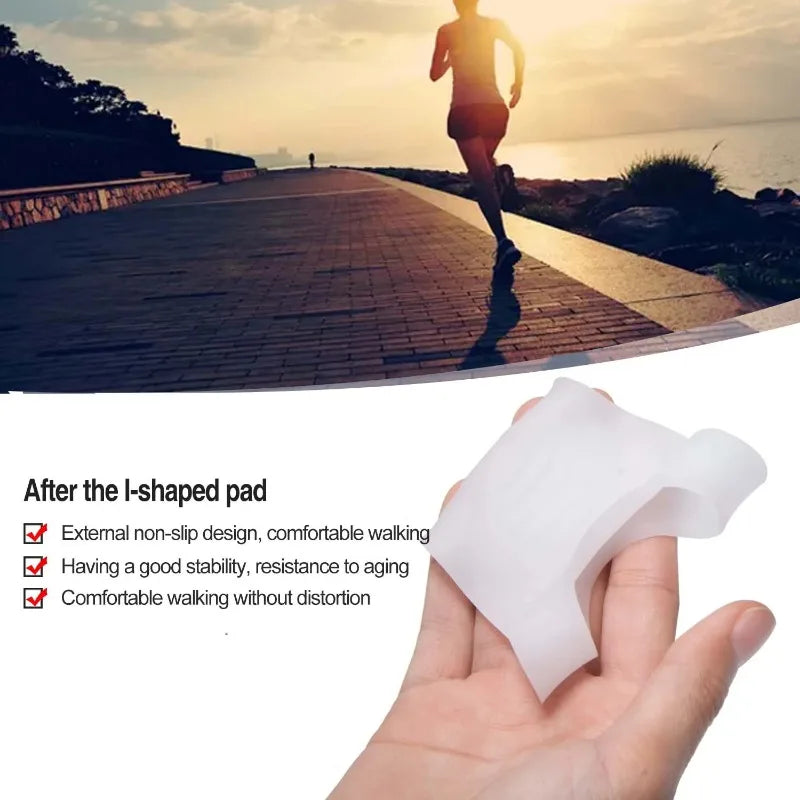 O-type Foot Support Insoles Pads No Slip Shoes Men Women Silicone Qme