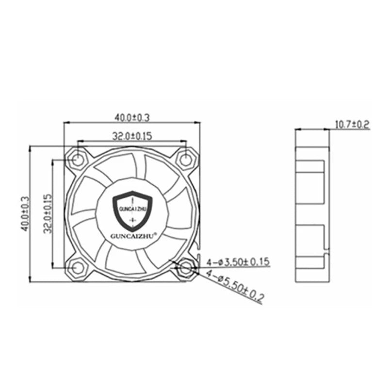 4010 DC 5v 12v 24v Cooling Fan LED Iight Emitting Hydraulic Bearing Qme