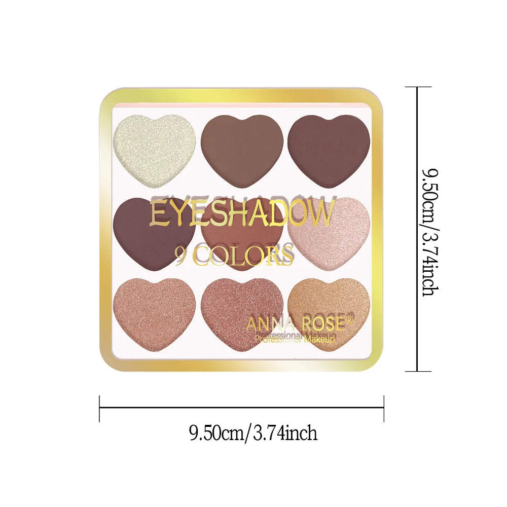 Taupe Glow Eyeshadow Palette Matte Metallic Pearl Waterproof Long Qme