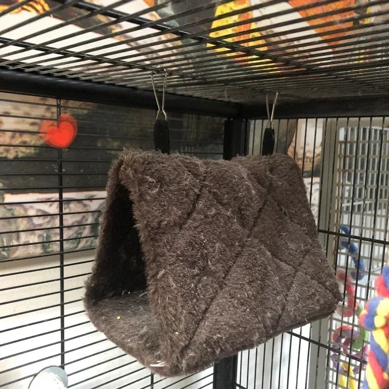 Pet Bird Parrot Cages Warm Hammock Hut Tent Fashion Bed Hanging Cave Qme