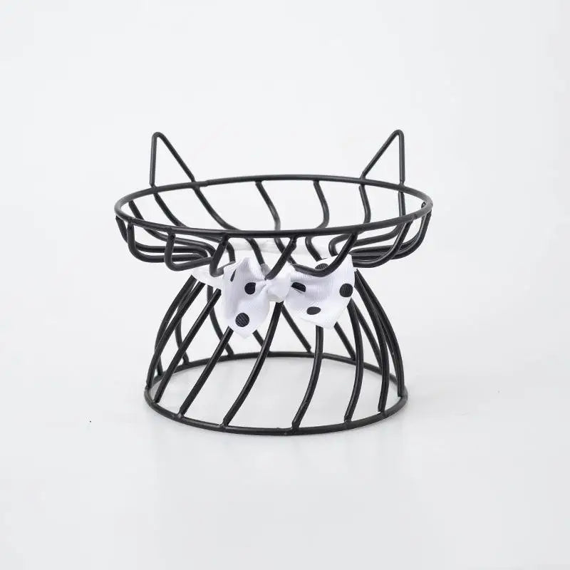 Cats Dogs Outdoor Feeding Drinking Accessories Doggie Cat Stand Bowl Qme Black