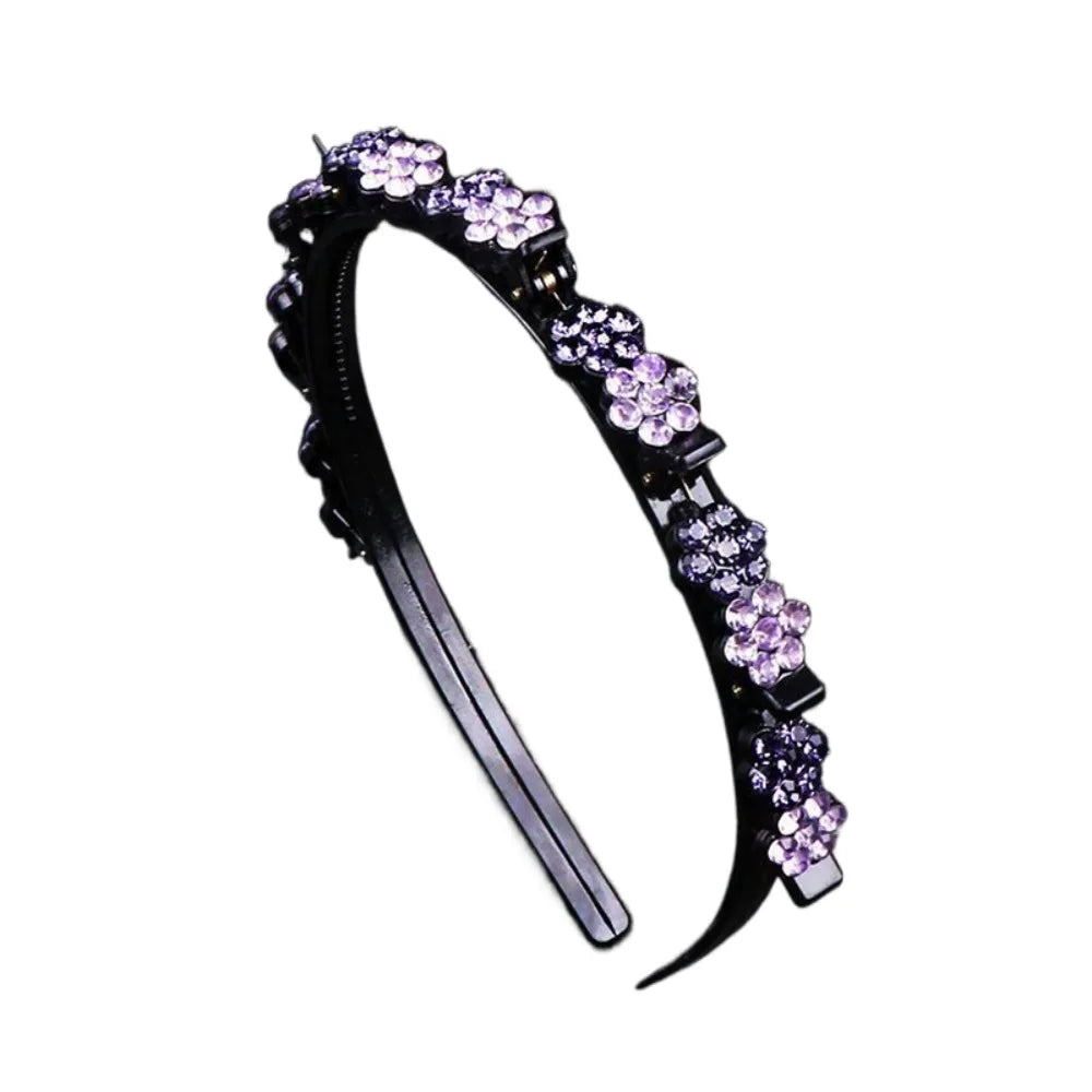 Elegant Hair Bands Clips Plum Blossom Multi-storey Toothed Clip Qme Purple