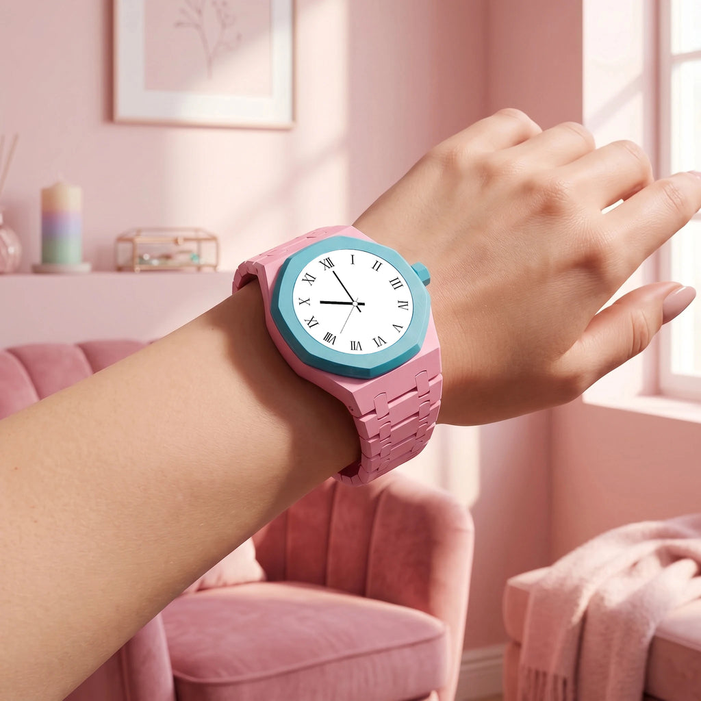 Ceramic Case Mod Kit Compatible with Swatch X AP Royal POP Changer Watch Full Case+Link Bracelet Strap Watch Mod Accessory Qme