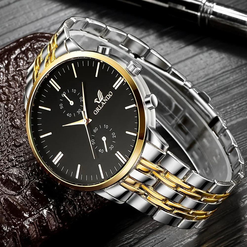 2pack Men Commercial Vintage Quartz Watch Qme