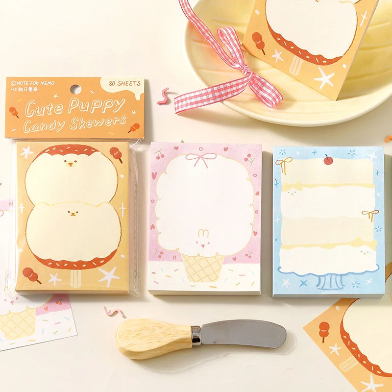 80 Sheets Daily Do It Check List Memo Pad Scrapbooking INS Cartoon Message Paper Kawaii Cute Sticky Notes School Supplies Qme