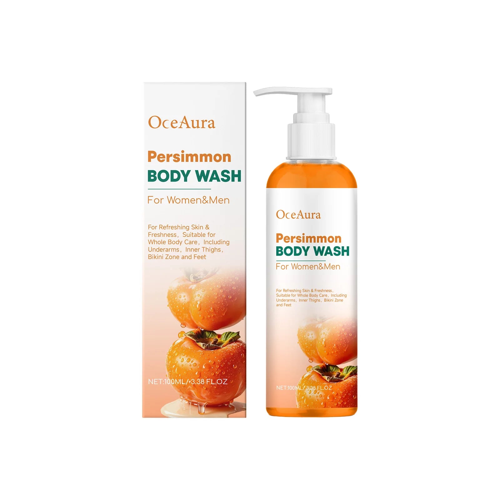 Oceaura Persimmon Body Wash Full Use Long-lasting Odor Eliminating Qme 100ml Others