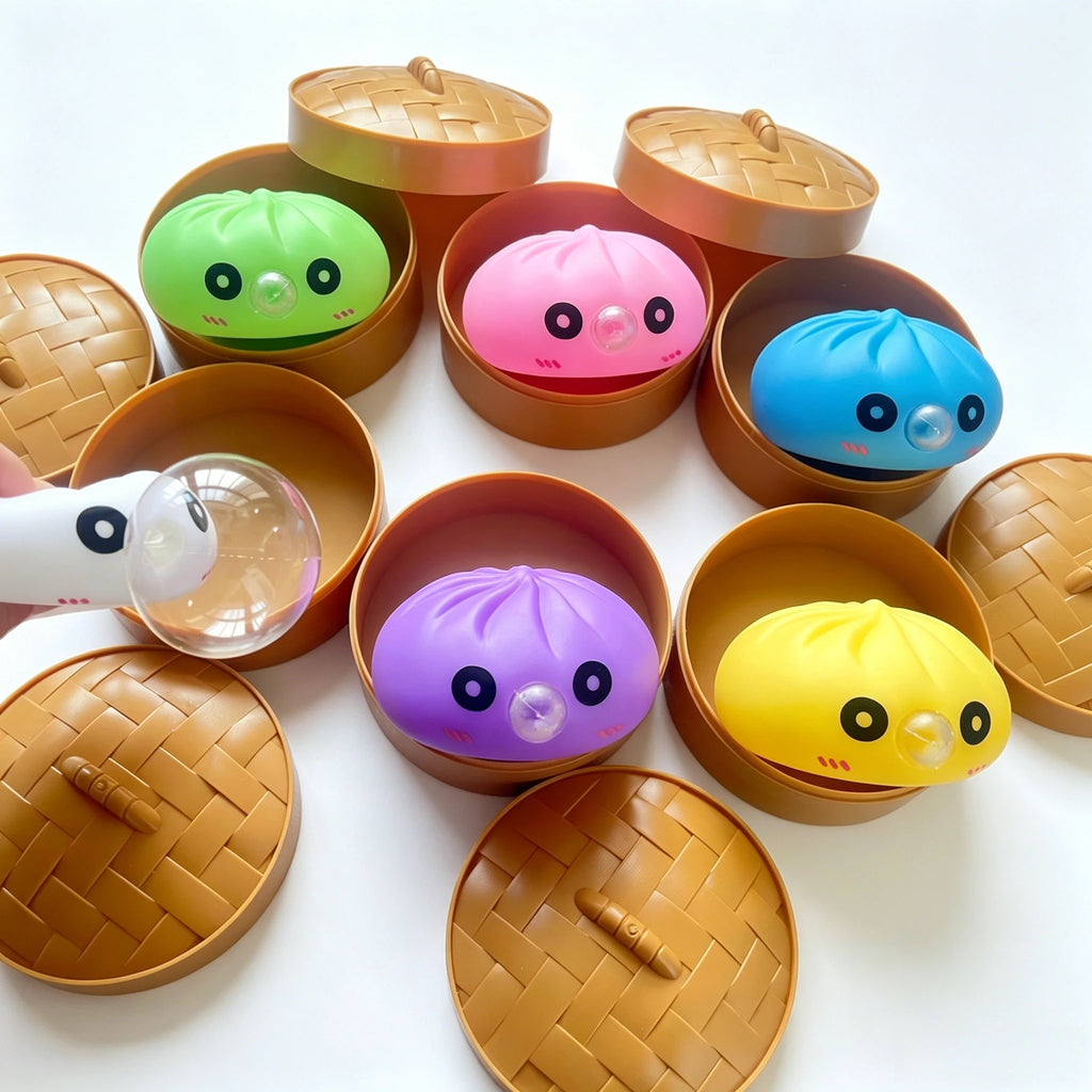 A Simulation Colorful Dumpling Squishy Pressure Ball Slow Rebound Soft Pinch Stress Relief Squeeze Toys Gifts for Kids ＆ Adults Qme