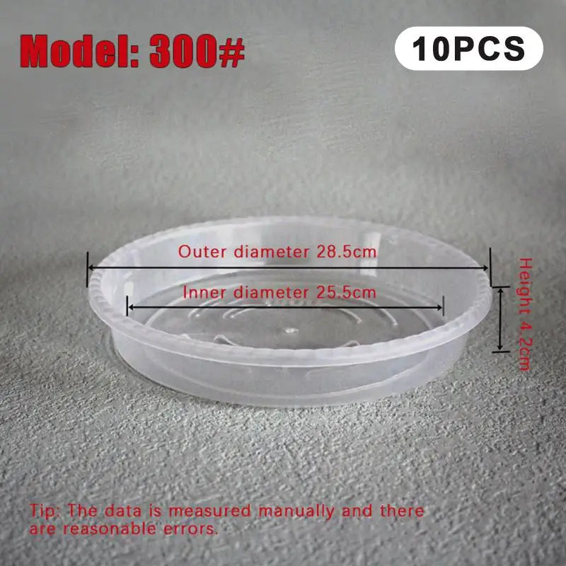 Desktop Plant Saucer Plastic Trash Storage Flower Pot Base Home Round Qme A8