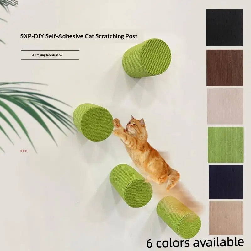 Self-adhesive Cats Scratching Post Wall Toy Climbing Ladder Qme
